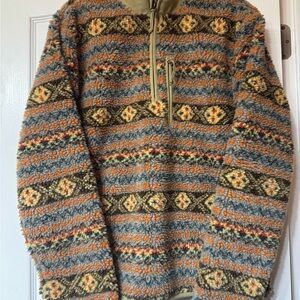 J. Crew Men's Zip Up Nordic Sherpa - Multicolor Pattern